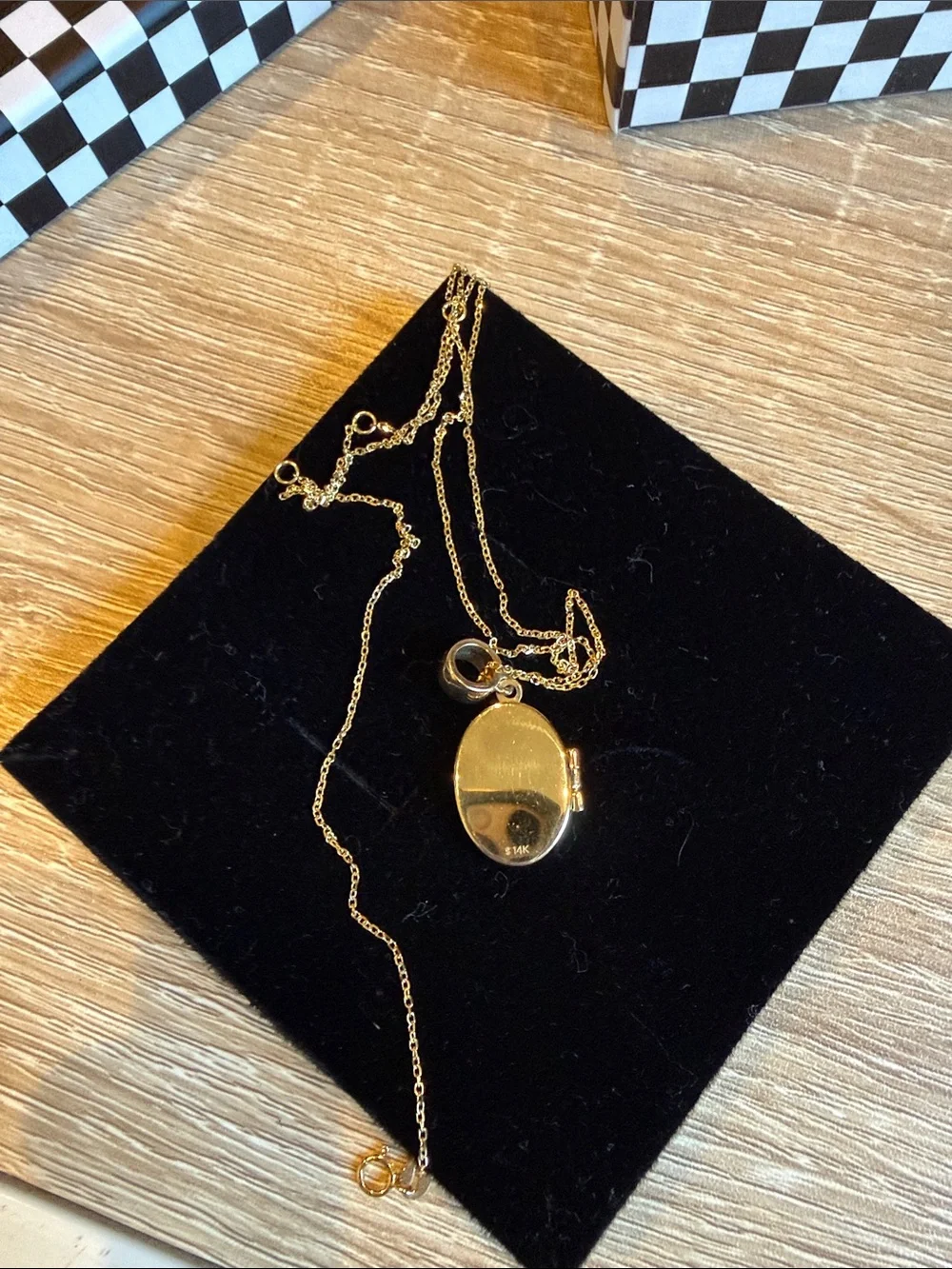 Stone and Strand 14K Yellow Gold Locket Precious Moments Necklace